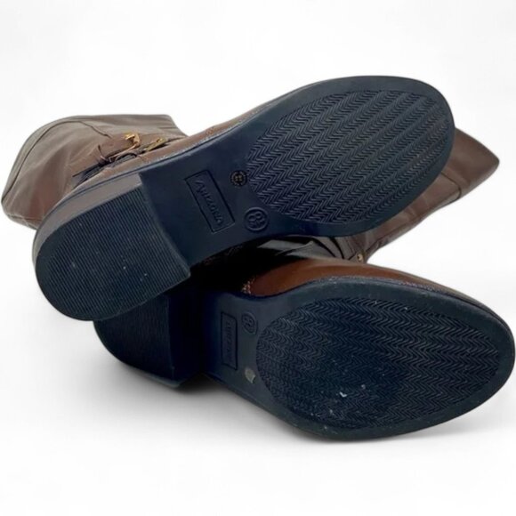 Arizona Riding Boots Women's 7 M Brown Faux Leather Tall Memory Foam Lined NEW - Picture 6 of 9